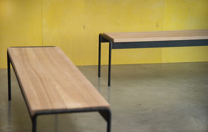 Simban – Ash and Steel Bench