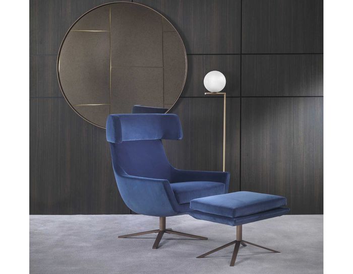 Joy Armchair with Footstool by Marelli Italy