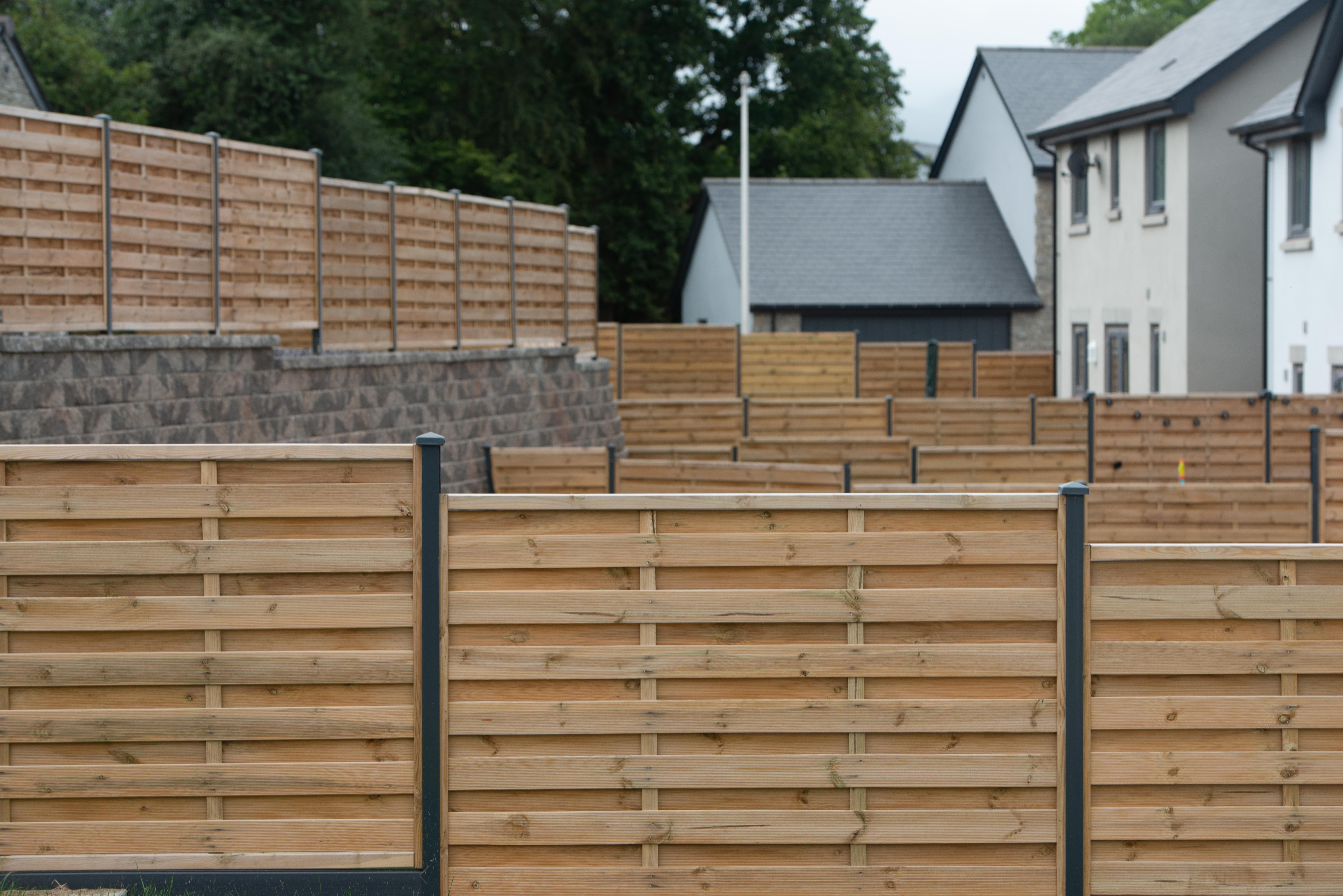 DuraPost® Fencing on a new build development in Brecon, Wales