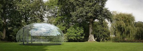 Kristoffer Tejlgaard builds fully transparent 'water droplet' pavilion | Construction Buzz #222