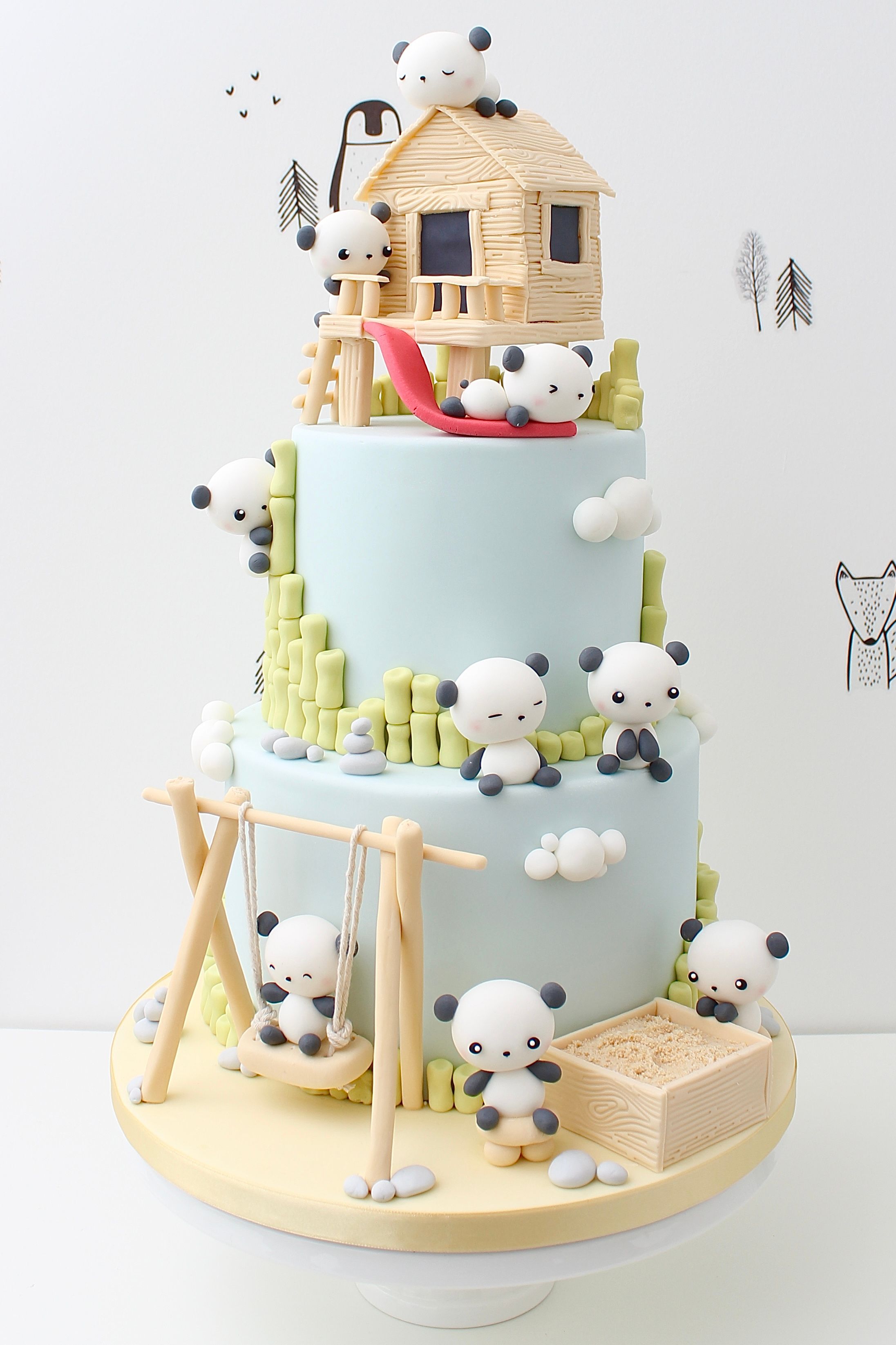 Panda Playground Cake