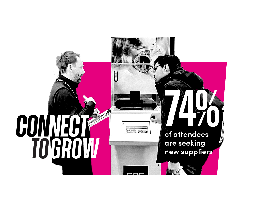 74% of attendees are seeking new suppliers
