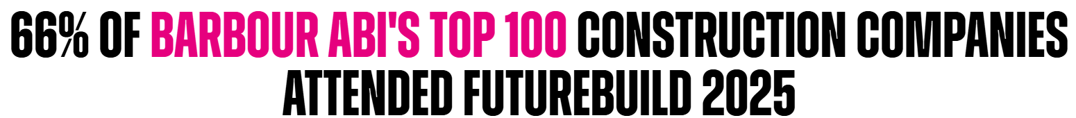 66% OF Barbour ABI's top 100 construction companies attended Futurebuild 2025