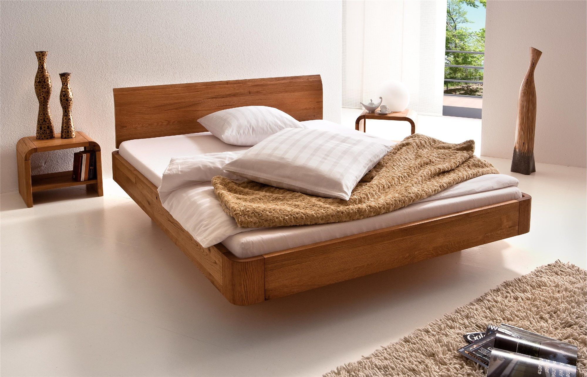 Hasena Airon Lisio - Solid Oak Modern Bed