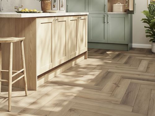 Oake and Gray Herringbone Espresso Oak XL Luxury Rigid Vinyl Flooring with Integrated Underlay