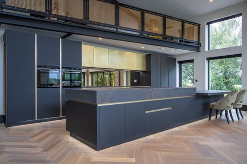 Black with Brass Handless