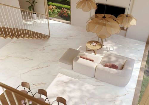 Blush porcelain marble tile