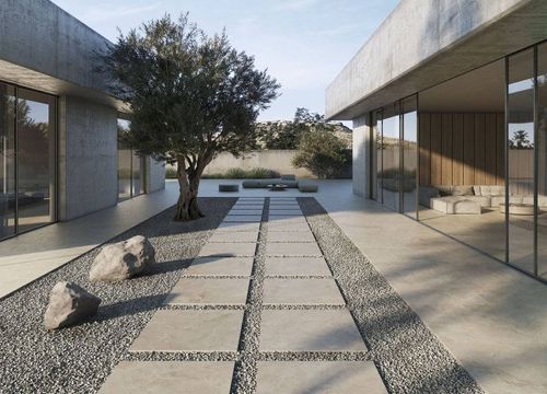 Nature sandstone effect porcelain tiles