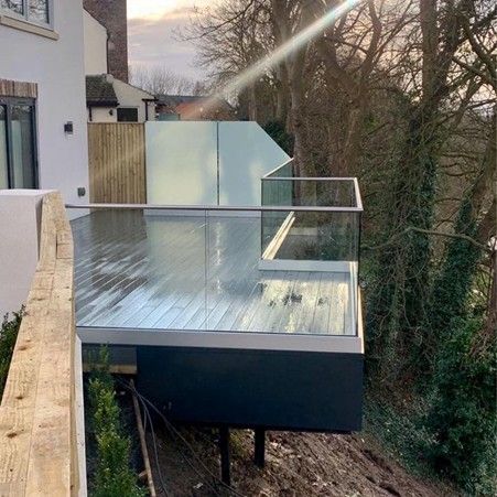 External Glass Balustrade with Handrail