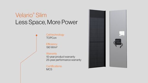 Velario® Slim solar roof panels