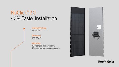 NuClick® 2.0 solar roof panels