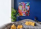 Abstract Portrait in Colour Streaks