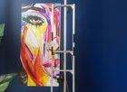 Abstract Portrait in Colour Streaks