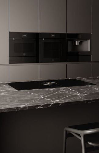 Bertazzoni Modern Series black glass suite