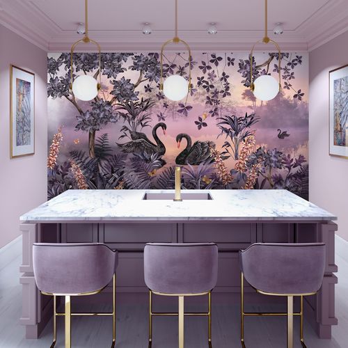 Lake Santharia Lilac Wall Mural