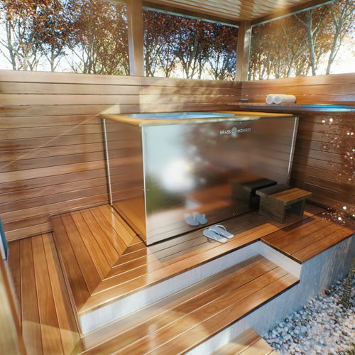 Ice Plunge with Millboard & Steel Finish