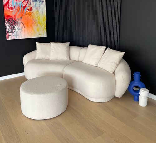 Bondi Sofa and Zaz Pouffe