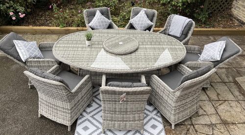 rattan garden furniture 8 seater set