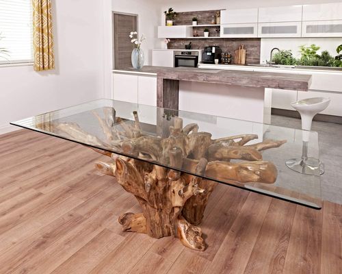 teak root dining table