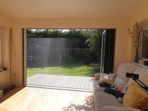 3 Panel door - Inside The House - Doors Open - Fly Screen Pulled Across