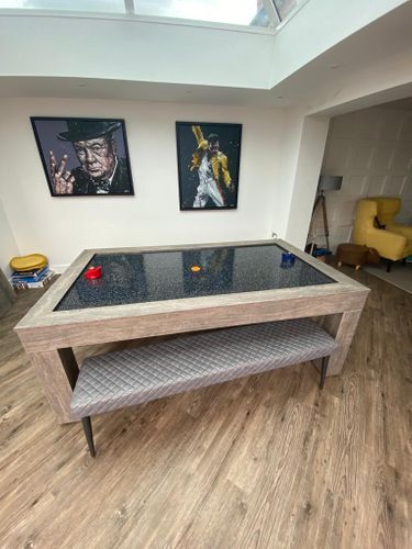 Berlin Grey Oak Duo Dining Air Hockey Table
