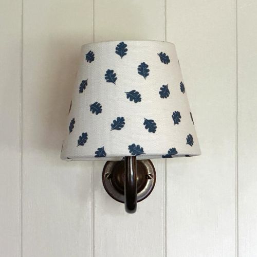 Finberry Blue Oak Leaf Lamp Shade Wall Light