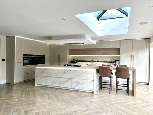 Veined Matched Dekton Kitchen