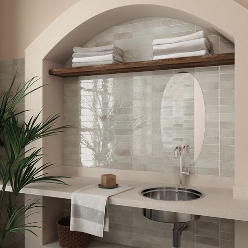Monaco Glazed Flint Green Ceramic Bricks