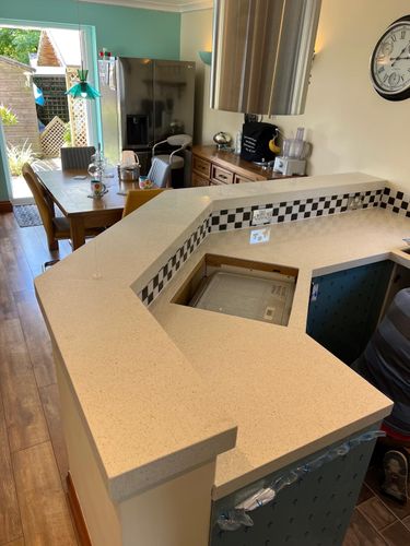 Quartz Stone Worktop Overlay Before & After