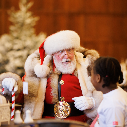 Girl with Santa