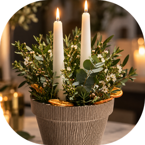 The Candlelit Christmas Workshop - Create your own festive Centrepiece