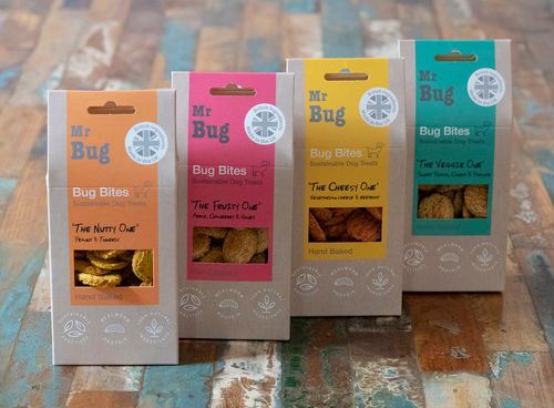 Mr Bug Champions 4-Strong Range of Nutritionally Ripped Entovegan Dog Treats Made With Home-Grown Devon Grubs