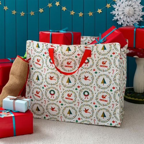 Classic Christmas jumbo storage bag