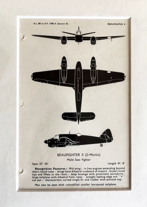 Original WW2 Aircraft Silhouettes