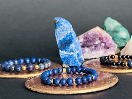 Unisex Handmade Energy Healing Gemstones and Natural Seeds Bracelet