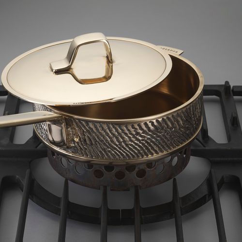 Bronze Sauté Pan (Copper-Tin alloy) | Handcrafted Kansa Luxury Cookware