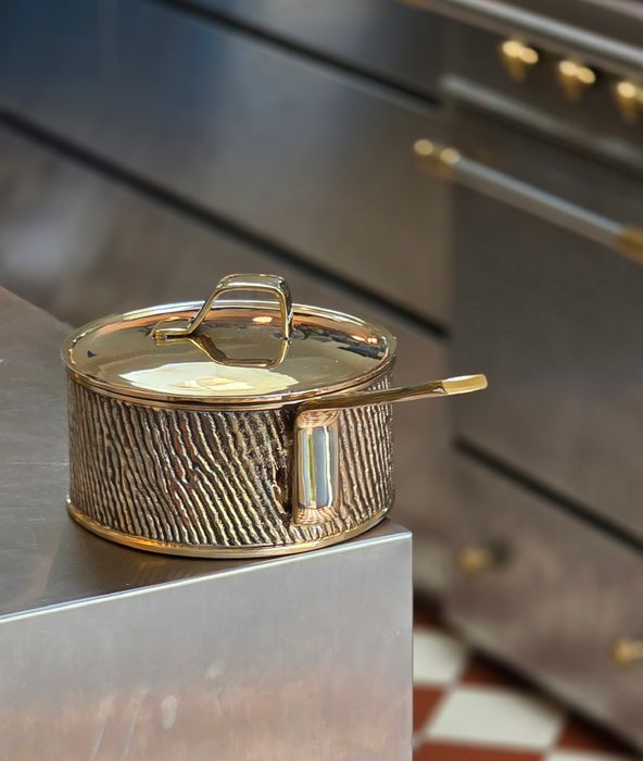 Bronze Saucepan (Copper-Tin Alloy) | Handcrafted Kansa Luxury Cookware