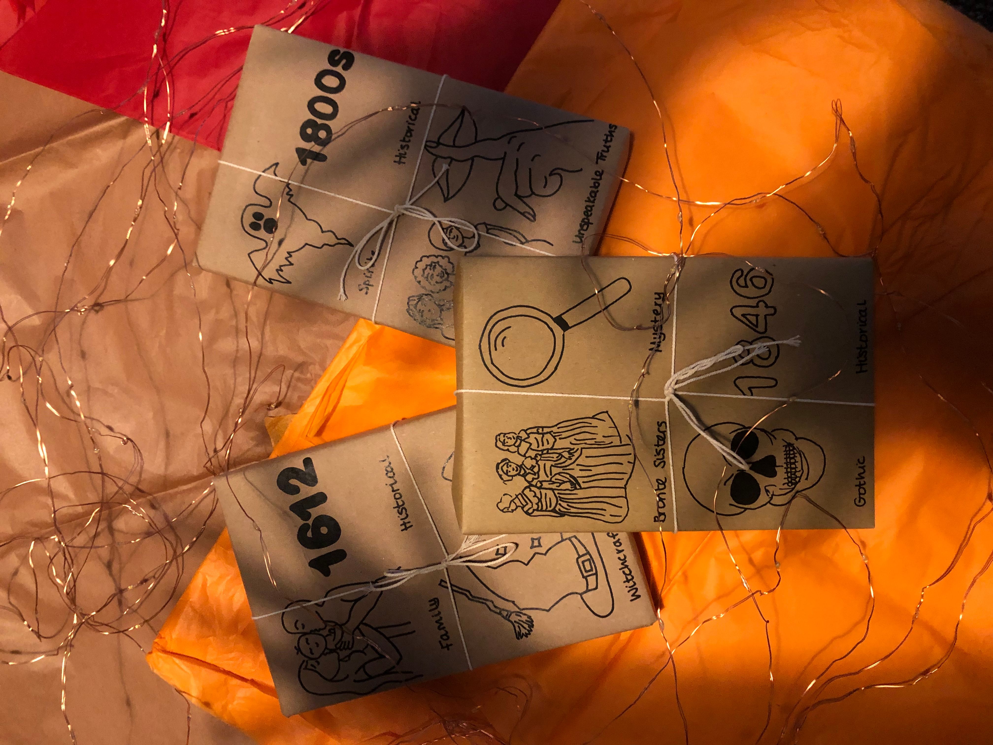 Wrapped books - Halloween