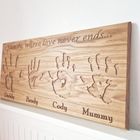Personalised Engraved Hand Print Oak Plaque