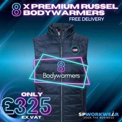 8x Premium Russell Nano Padded Bodywarmer Bundle Deal