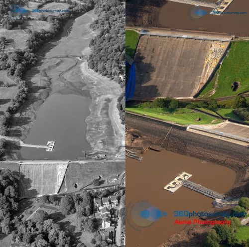 Aerial Photographer UK Whaley Bridge Dam