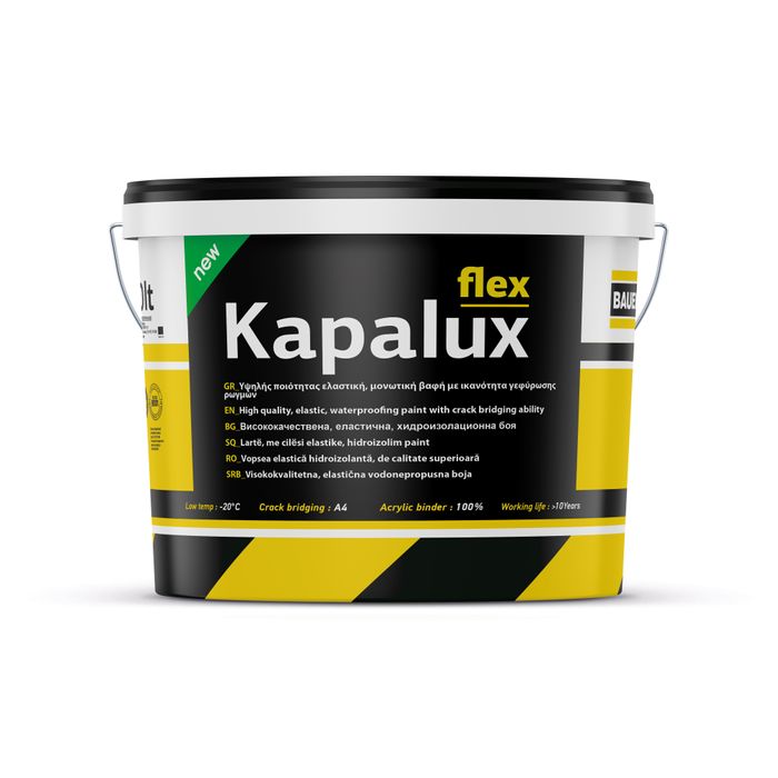 KAPALUX FLEX High-performance elastic waterproofing paint with superior crack-bridging capability.