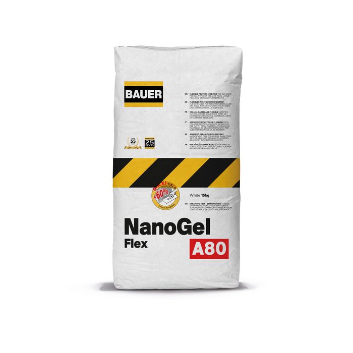 NANOGEL FLEX Ultra lightweight, polymer-modified tile adhesive 