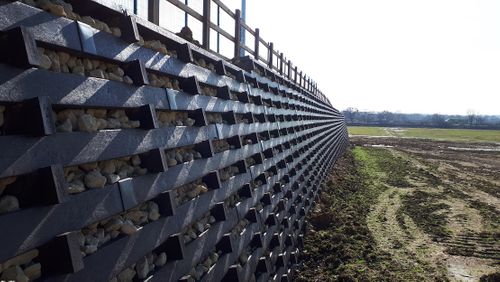 Eco crib retaining wall