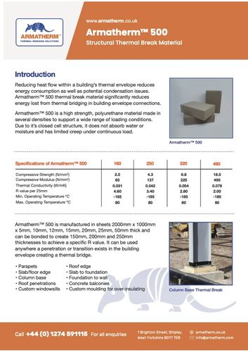 Armatherm 500 Series Data Sheet
