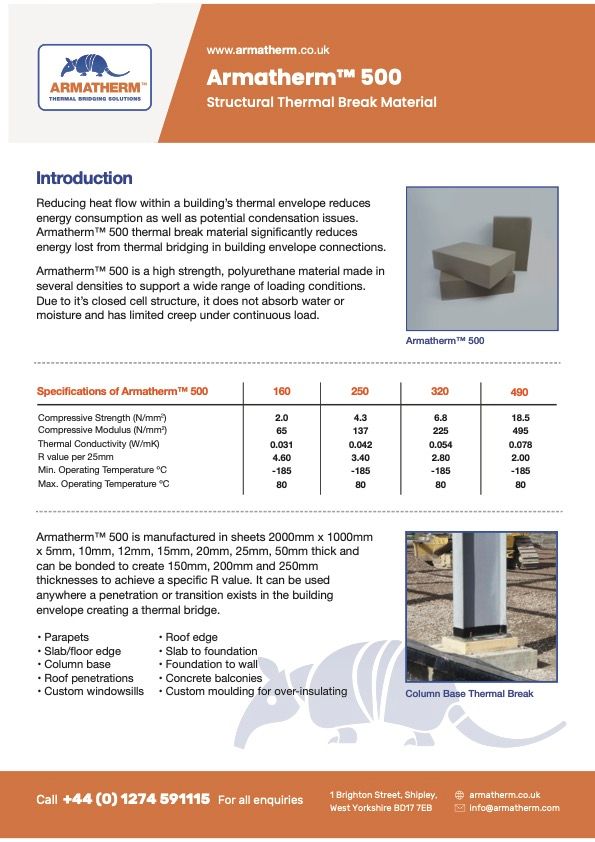 Armatherm 500 Series Data Sheet
