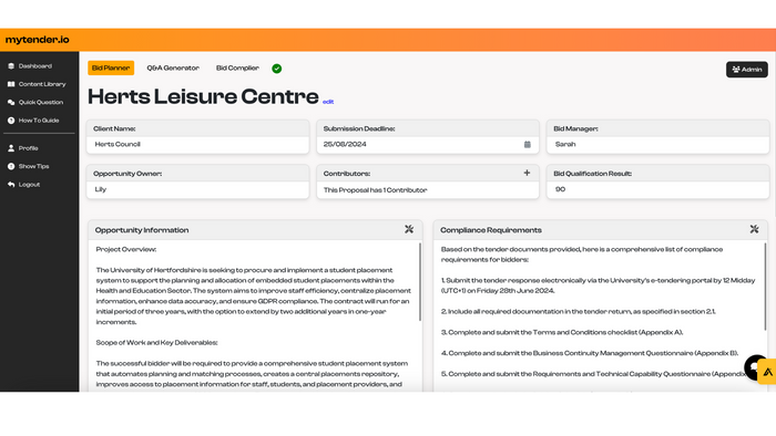 AI Tender Response Software