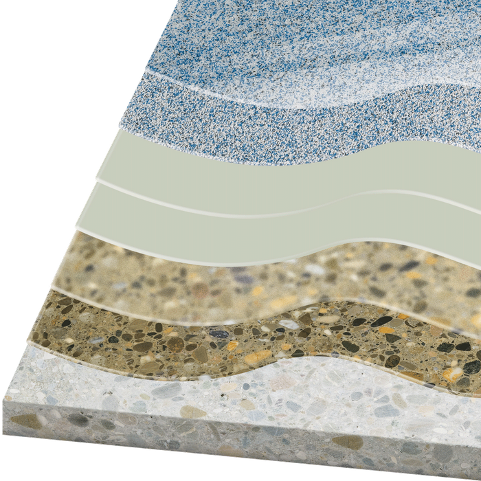 Low-emission, slip-resistant polyurethane coating for kitchens