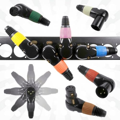 Right-Angle Multi-Position XLR Audio Connectors
