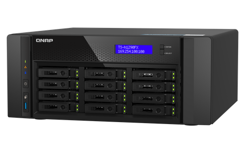 TS-h1290FX - Powerful 12-bay U.2 NVMe/ SATA all-flash NAS,